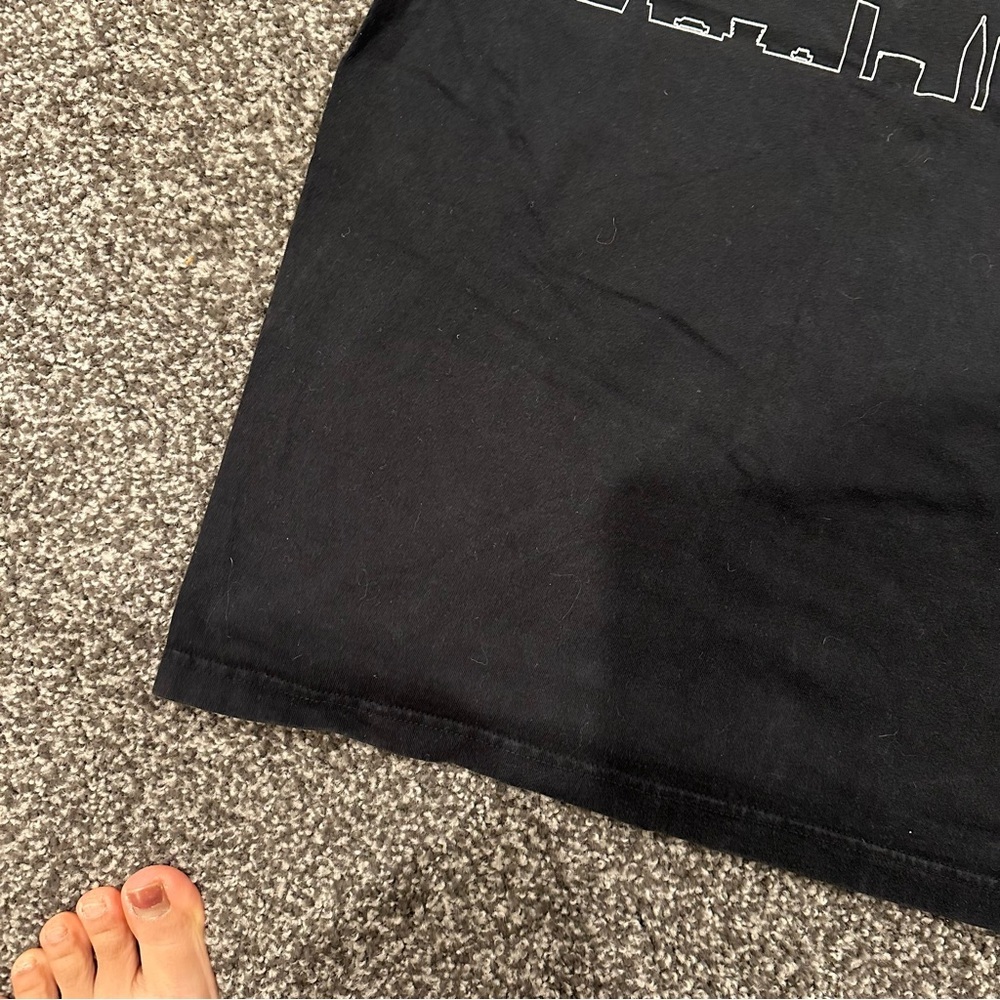 Black nyc Skyline cotton T-Shirt - Picture 4 of 11